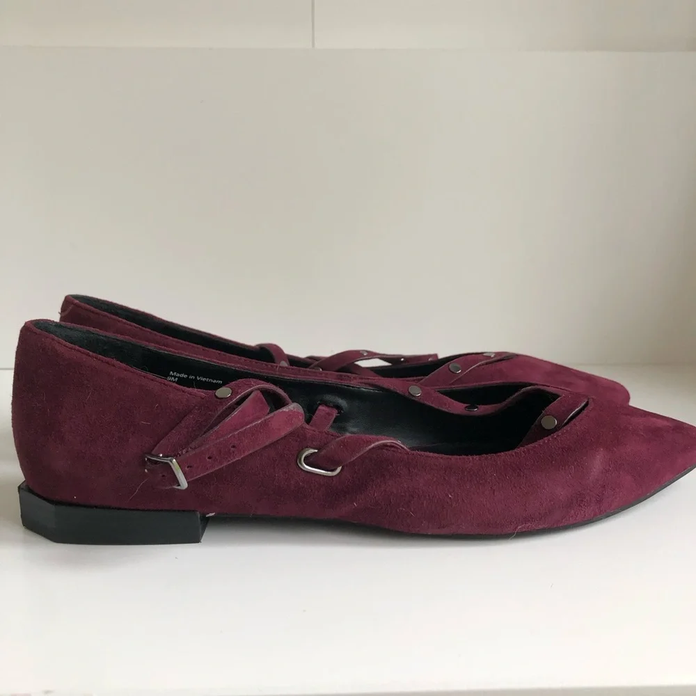 Rebecca Minkoff Faye‎ Studded Flats Ankle Strap 9